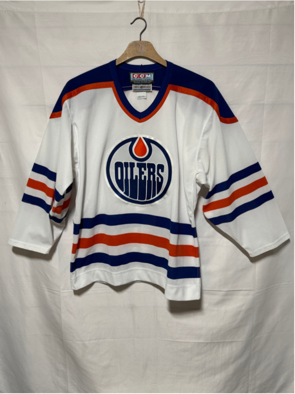 Vintage Edmonton Oilers CCM Authentic On Ice Jersey Size 48 Made in Canada